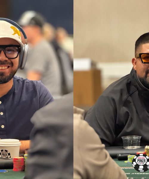 Los Mexicanos Oscar Avellaneda y Miguel Jiménez son parte de los 5 latinos en la mesa final del WSOP Daily #322