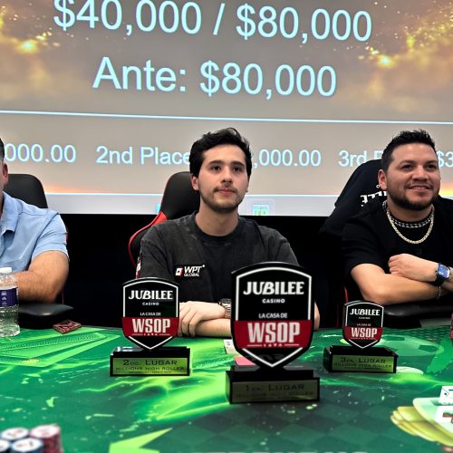 ¡Diego Ponce se Corona Campeón del Highroller del Festival Jubilee 6M en Monterrey!