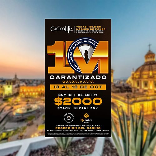 Avanza la acción en el 1M Garantizado de Guadalajara | primeros clasificados y cifras del Día 1A y 1B