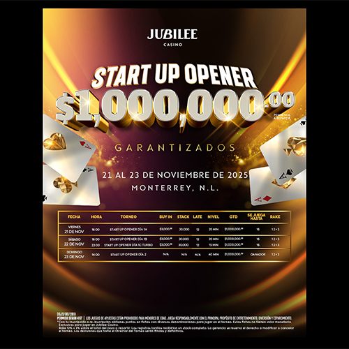 El turbo del Día 1C del Start Up Opener completa la trilogía de clasificacion en el Jubilee 6M GTD