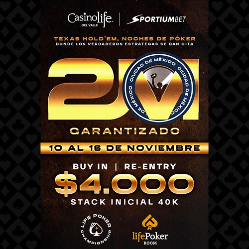 CDMX se prepara para el 2 Millones GTD en el Casino Life del Valle