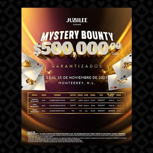 ¡El Mystery Bounty del Jubilee rompe el garantizado! MX$833.000 en bolsa total tras los vuelos 1A y 1B