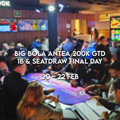 ANTEA 200K GTD explota en el Día 1B | 166 entradas para un pozo total de MX$355,980